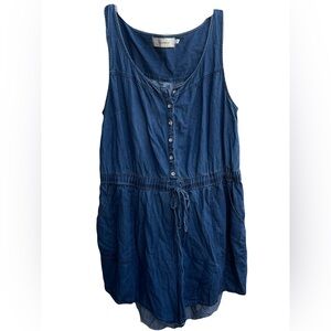 Blue Denim Sleeveless Romper